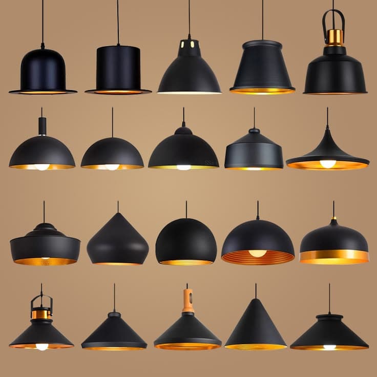 Decorative Black Metal Pendant Light