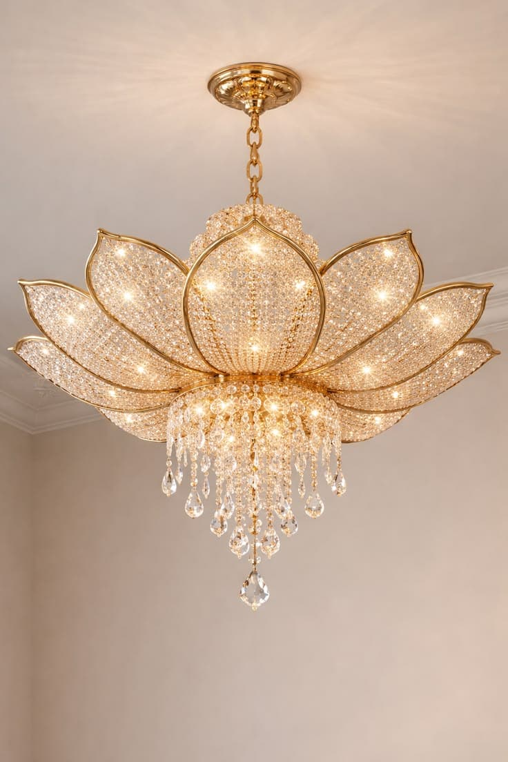Modern Gold Wire-Cage Pendant Light — detail image 2